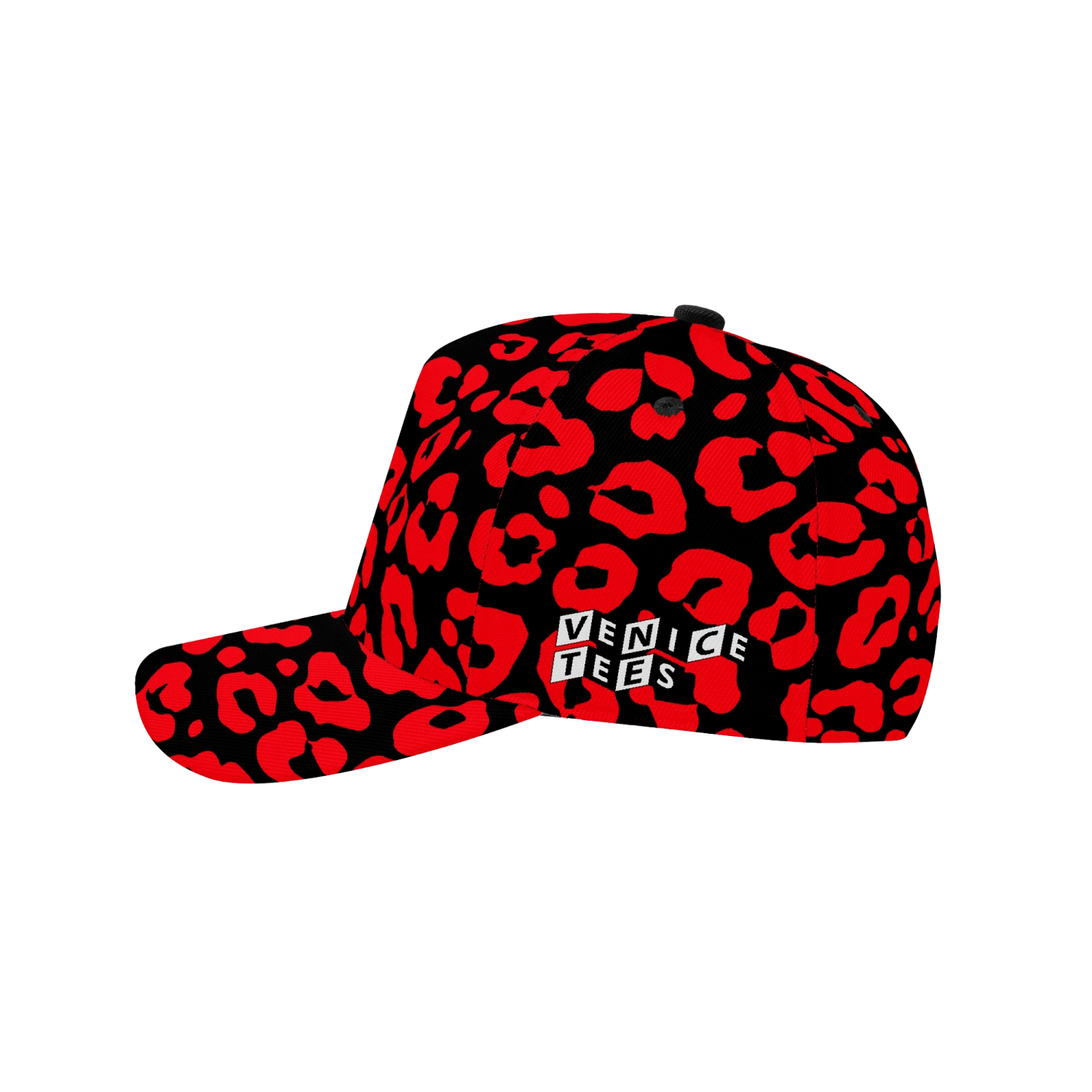 INVERTED RED LEOPARD BASEBALL CAP