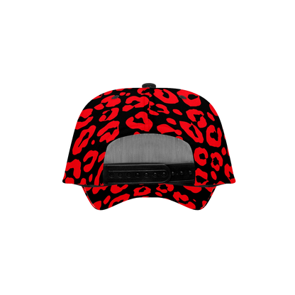 INVERTED RED LEOPARD BASEBALL CAP