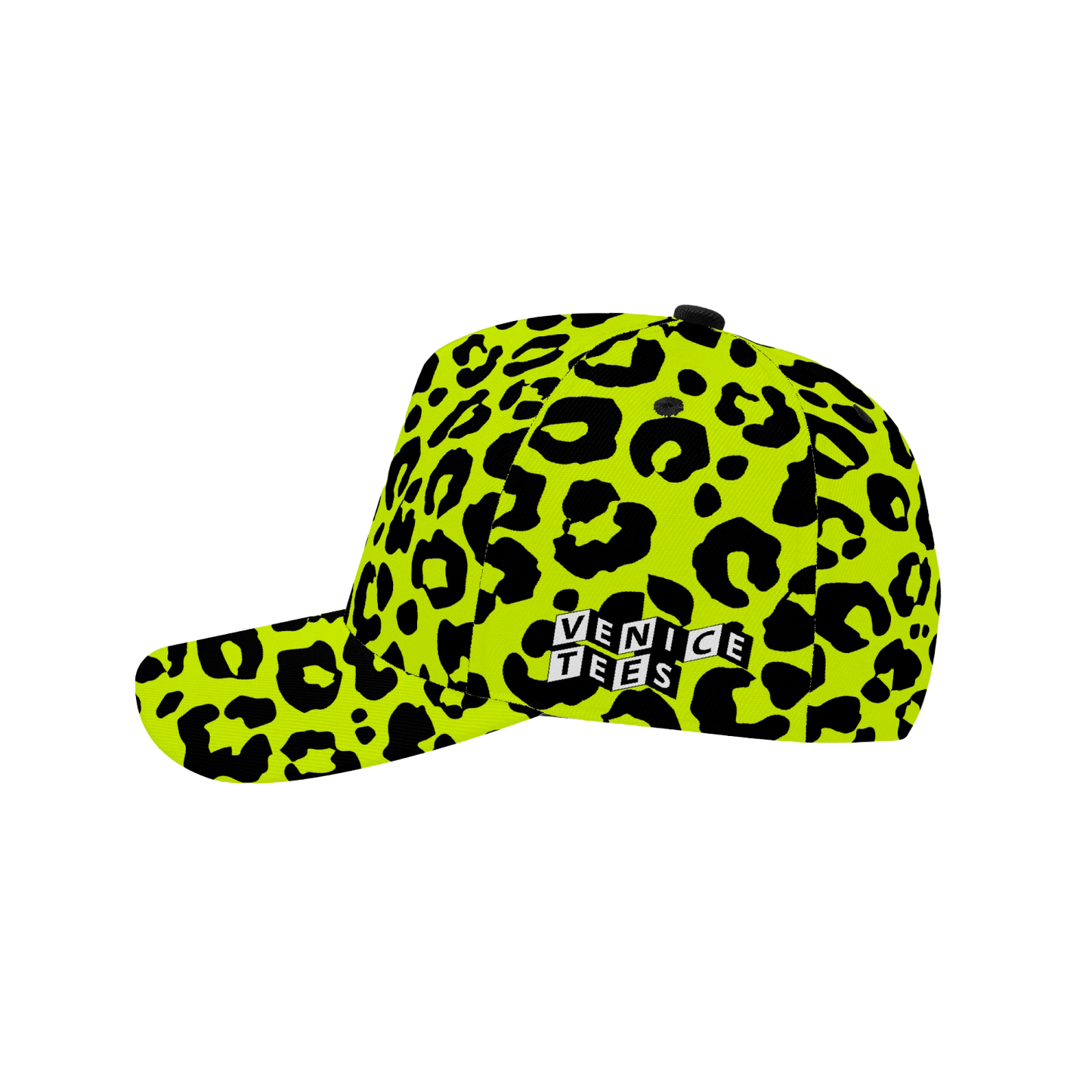 NEON YELLOW LEOPARD BASEBALL CAP