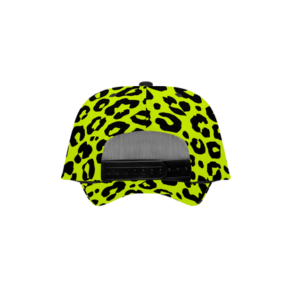 NEON YELLOW LEOPARD BASEBALL CAP