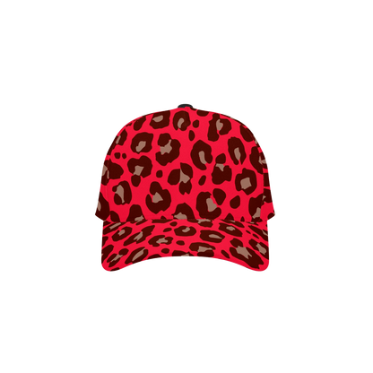 RED LEOPARD BASEBALL CAP