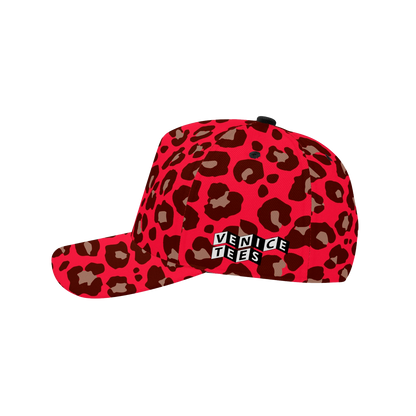 RED LEOPARD BASEBALL CAP