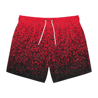 SWIM TRUNKS RED PIXELS - VENICE TEES®