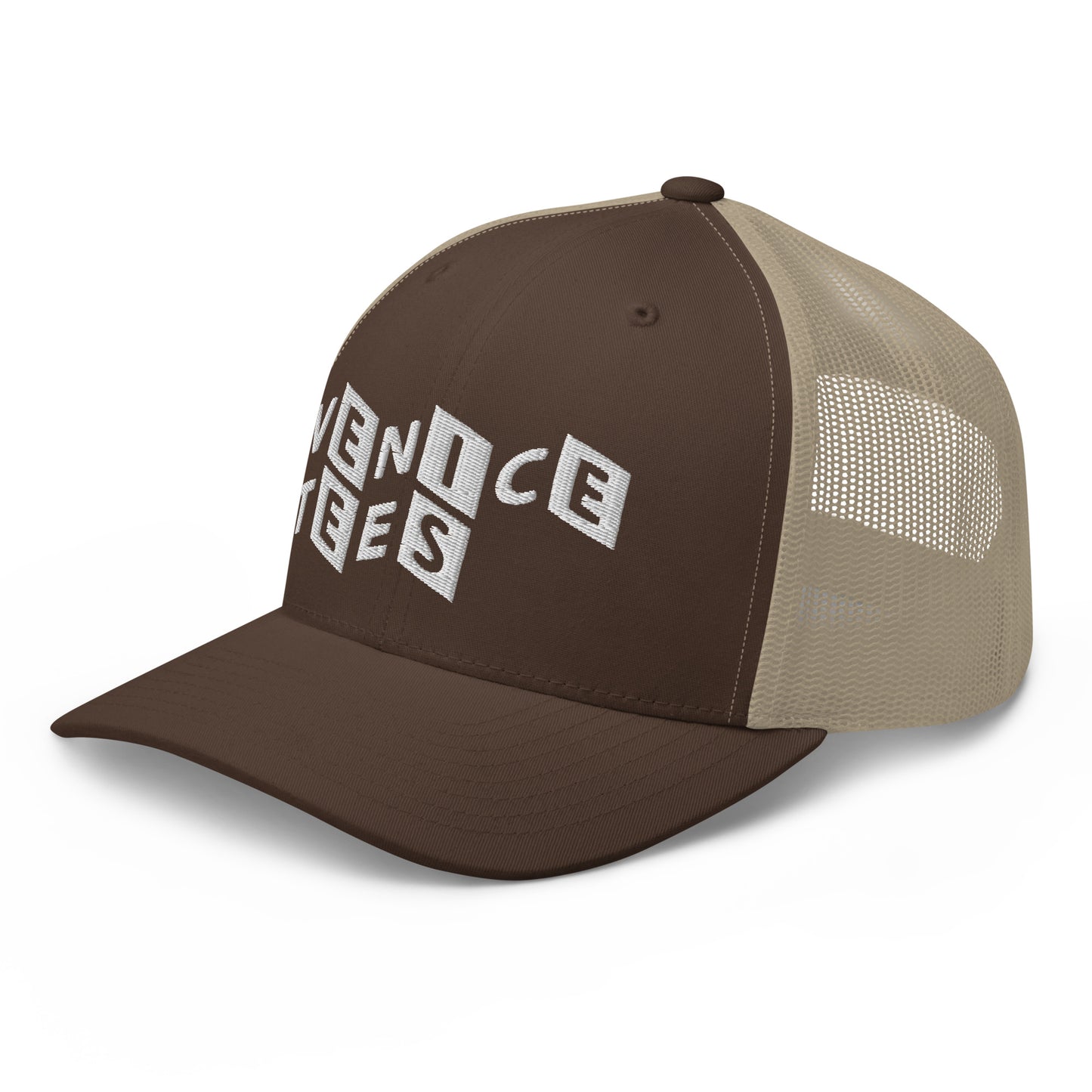 VENICE TEES LOGO BROWN/KHAKI TRUCKER CAP