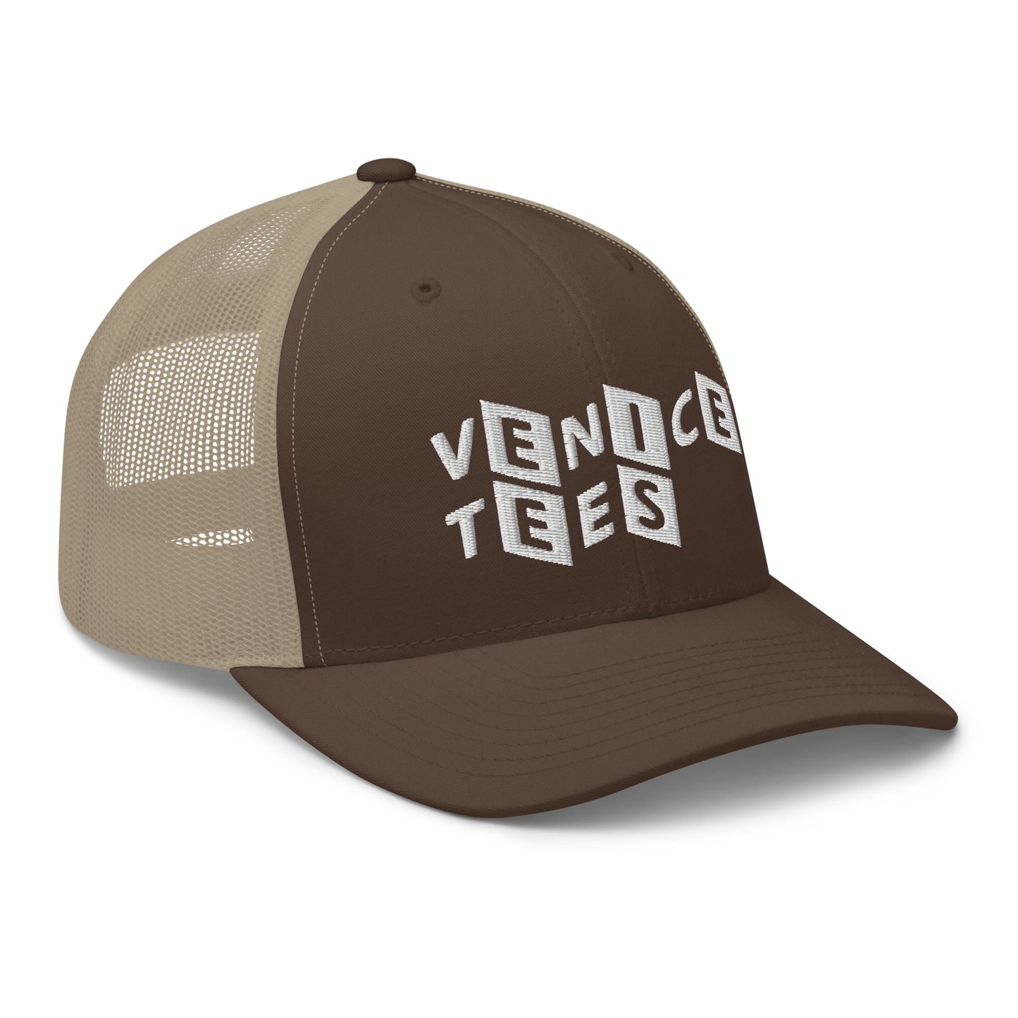 VENICE TEES LOGO BROWN/KHAKI TRUCKER CAP