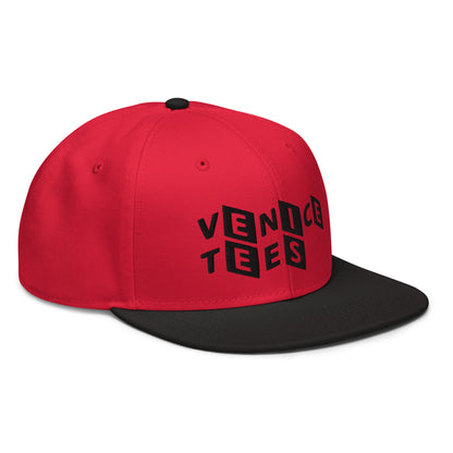 VENICE TEES LOGO RED/BLACK SNAPBACK CAP