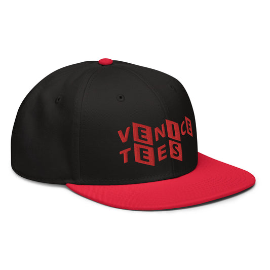 Venice Tees logo black/red snapback cap