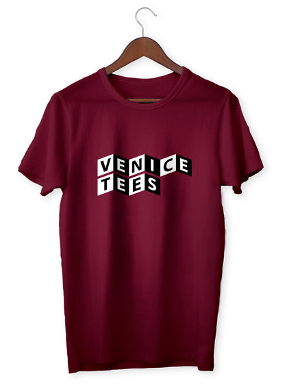 VENICE TEES MAROON LOGO