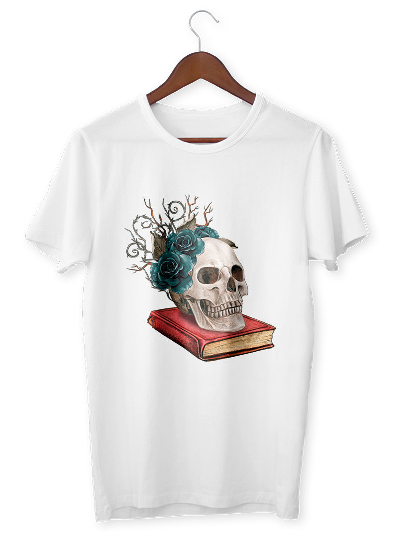 GOTHIC SKULL ON BOOK - VENICE TEES®